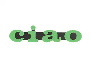 Emblem «ciao» Kunststoff 3D grün / schwarz Emblem «ciao» Kunststoff 3D grün / schwarz