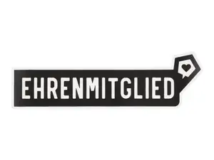 mk-Merch Aufkleber «EHRENMITGLIED» 25 x 100 mm mk-Merch Aufkleber «EHRENMITGLIED» 25 x 100 mm