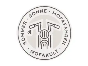 mk-Merch Aufkleber «Sommer·Sonne·Mofafahren» rund mk-Merch Aufkleber «Sommer·Sonne·Mofafahren» rund