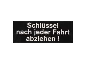 Aufkleber Cockpit «Zündschlüssel abziehen» | Hercules Prima, Optima Aufkleber Cockpit «Zündschlüssel abziehen» | Hercules Prima, Optima