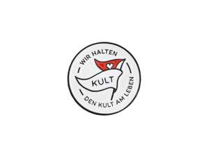 mk-Merch Pin «Wir halten den Kult am Leben» Ø 20 mm mk-Merch Pin «Wir halten den Kult am Leben» Ø 20 mm