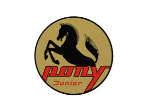 Aufkleber «Pony Junior» Ø 48 mm Wappen Tank Sachs Aufkleber «Pony Junior» Ø 48 mm Wappen Tank Sachs