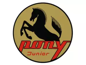 Aufkleber «Pony Junior» Ø 80 mm Wappen Tank Sachs Aufkleber «Pony Junior» Ø 80 mm Wappen Tank Sachs