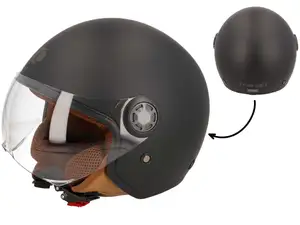 Jet helmet "Trendy" black matt (S-XL) Jet helmet "Trendy" black matt (S-XL)