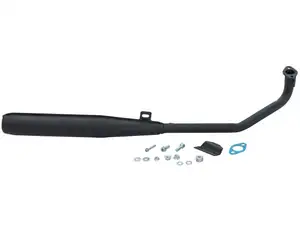 SITO Plus exhaust 25 mm straight outlet black | Tomos SITO Plus exhaust 25 mm straight outlet black | Tomos