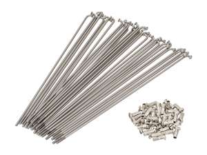 WWS 17" spoke set incl. nipple (2.6 x 185 mm) Inox WWS 17" spoke set incl. nipple (2.6 x 185 mm) Inox